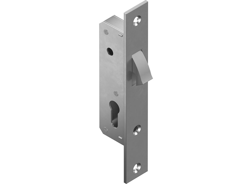 Kalesb-1k — замок врезной с откидным ригелем в сборе с  вертушкой (без ключа).