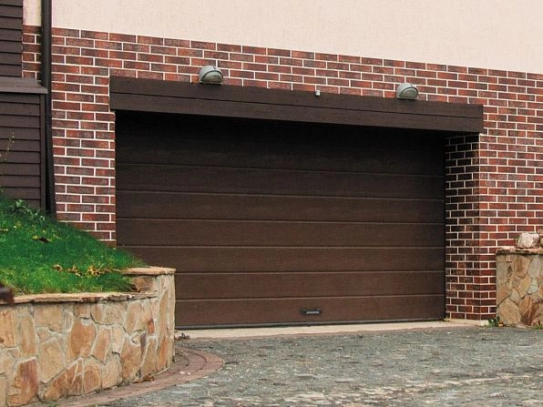 Секционные ворота 2800х2950 мм коричнево-красные DoorHan rsd02, noginsk.doorhan.ru